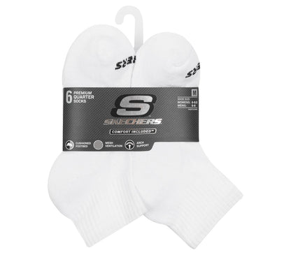 Skechers Women|Clothing | 6 Pack Core Quarter Medium Socks