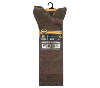 Skechers Men|Clothing | Work: 3 Pack Men's Over Calf Compression Socks