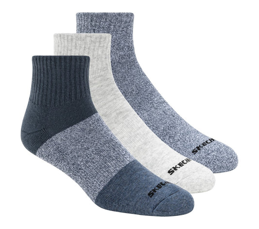 Skechers Men|Clothing | 3 Pack Men's Colorblock Quarter Socks