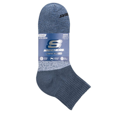 Skechers Men|Clothing | 3 Pack Men's Colorblock Quarter Socks