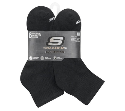 Skechers Clothing | 6 Pack Core Quarter Large Socks