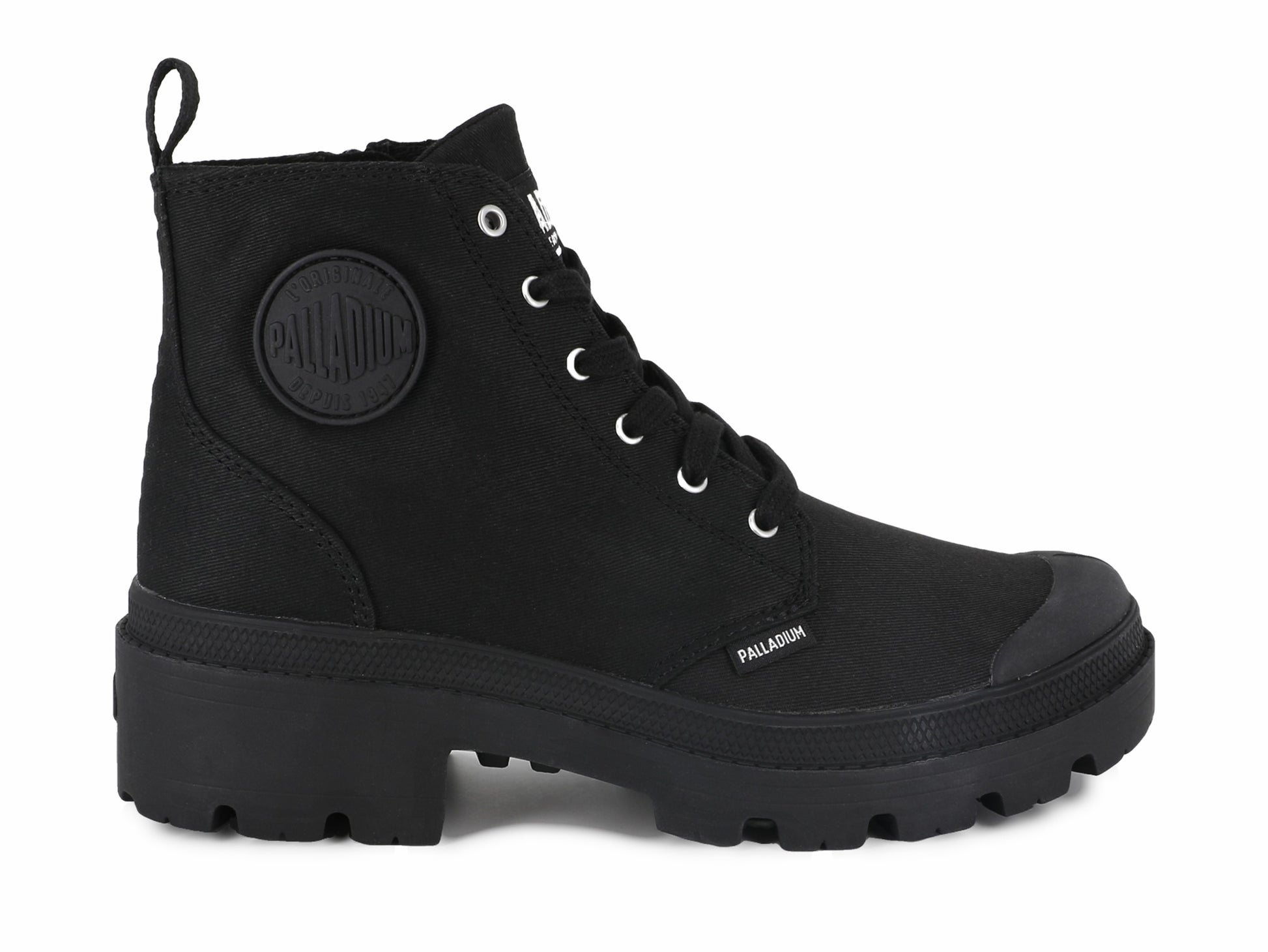 PALLABASE TWILL BLACK/BLACK Palladium