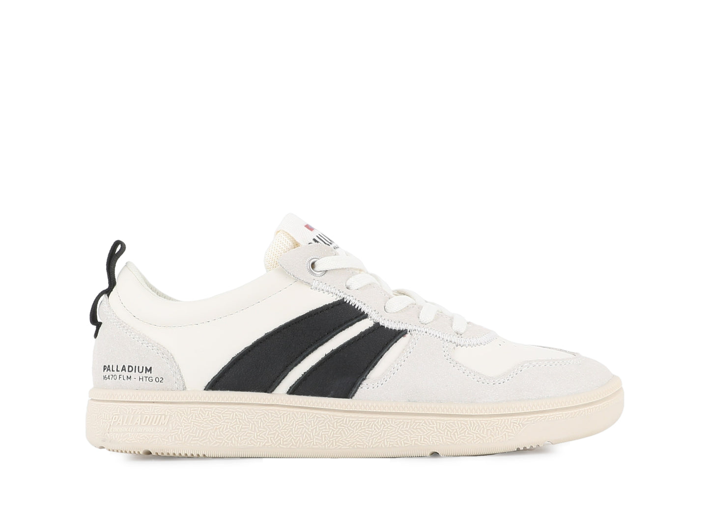 PALLACUP FLAME LTH CREAM WHITE/BLACK Palladium