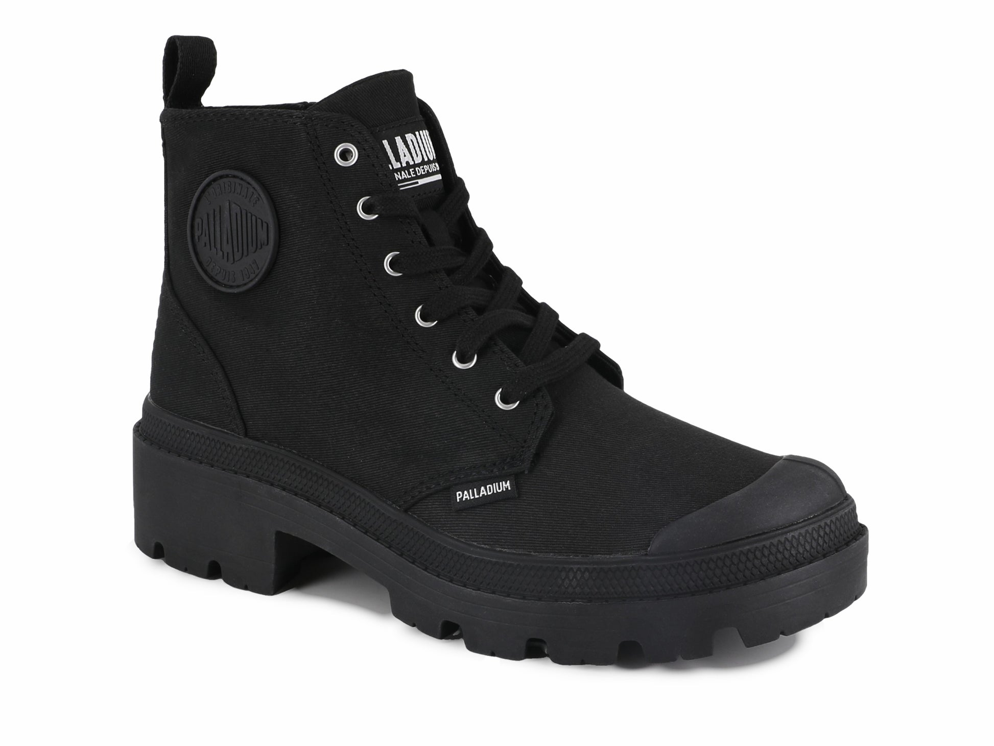 PALLABASE TWILL BLACK/BLACK Palladium